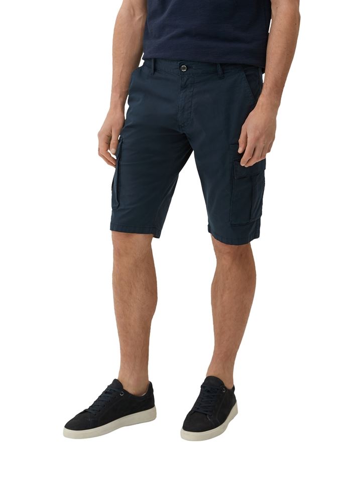 s.Oliver Herren Relaxed: Bermuda mit Cargotaschen blau, braun S13  2132921 