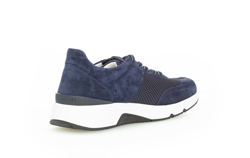 Gabor rollingsoft Damen Sneaker low Materialmix blau  S13   26.897.36 