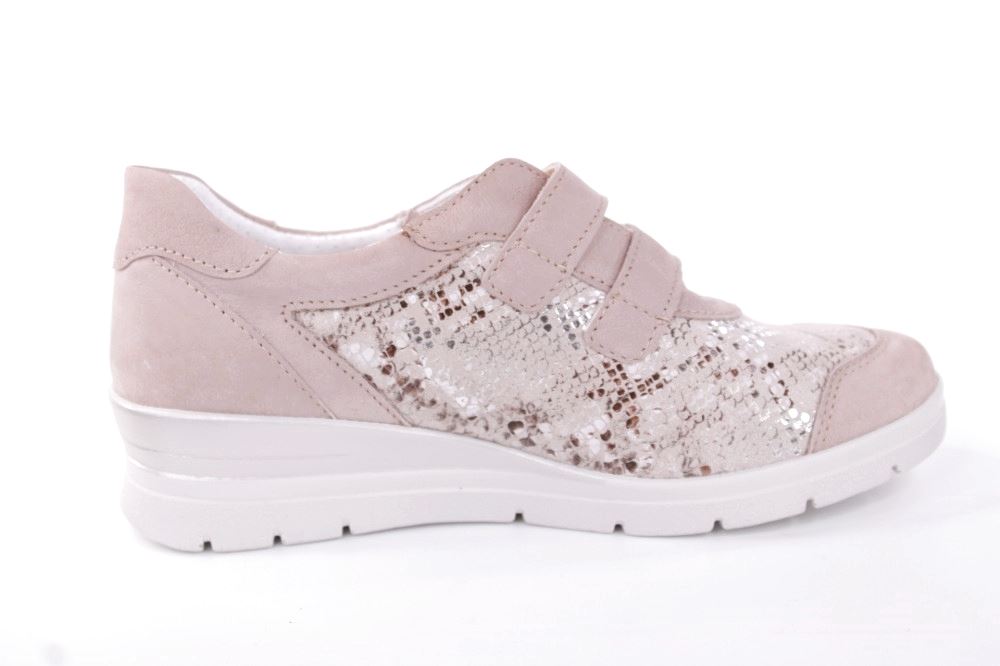 ACO Damen Halbschuh Sneaker LUNA 21 Wechselfußbett Klettverschluss S12 beige  863/9681 