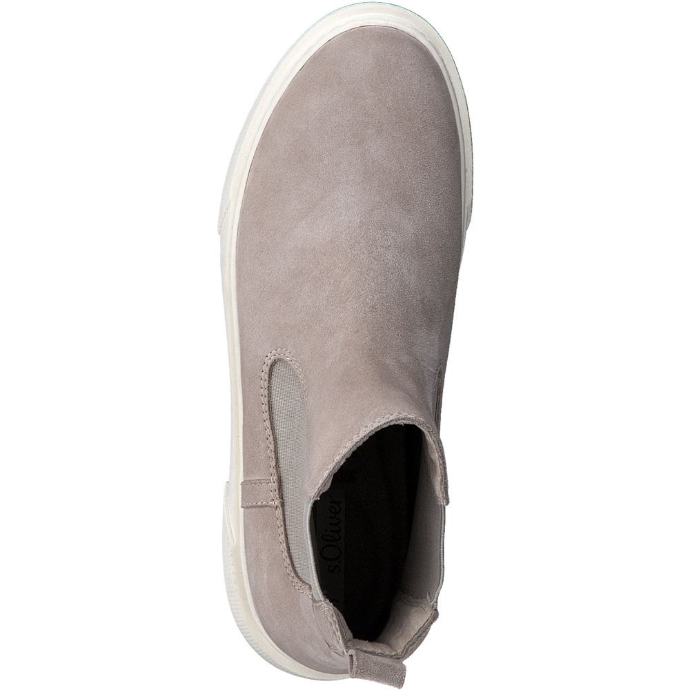 s.Oliver Damen Stiefelette Chelsea-Boots Leder beige S22  5-5-25403-39 37 | 348 DK TAUPE | 
