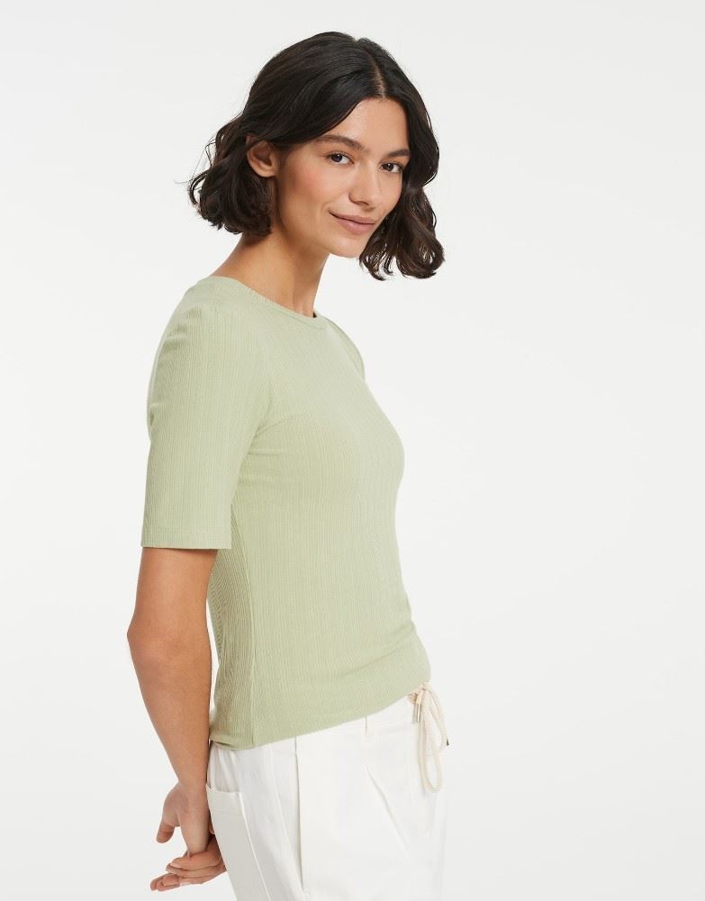 OPUS Shirt Sonni Ripp- Struktur grün S12  10045210453122 