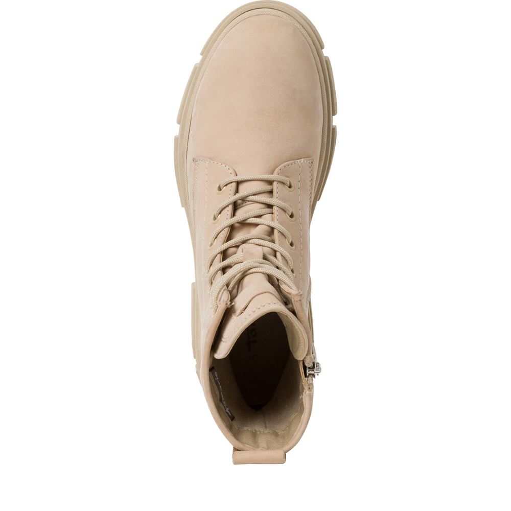Tamaris Schnürboot Schnürstiefelette Leder TOUCHit-Fußbett beige S22 1-1-25203-29 41 | 376 ANTELOPE NU | 