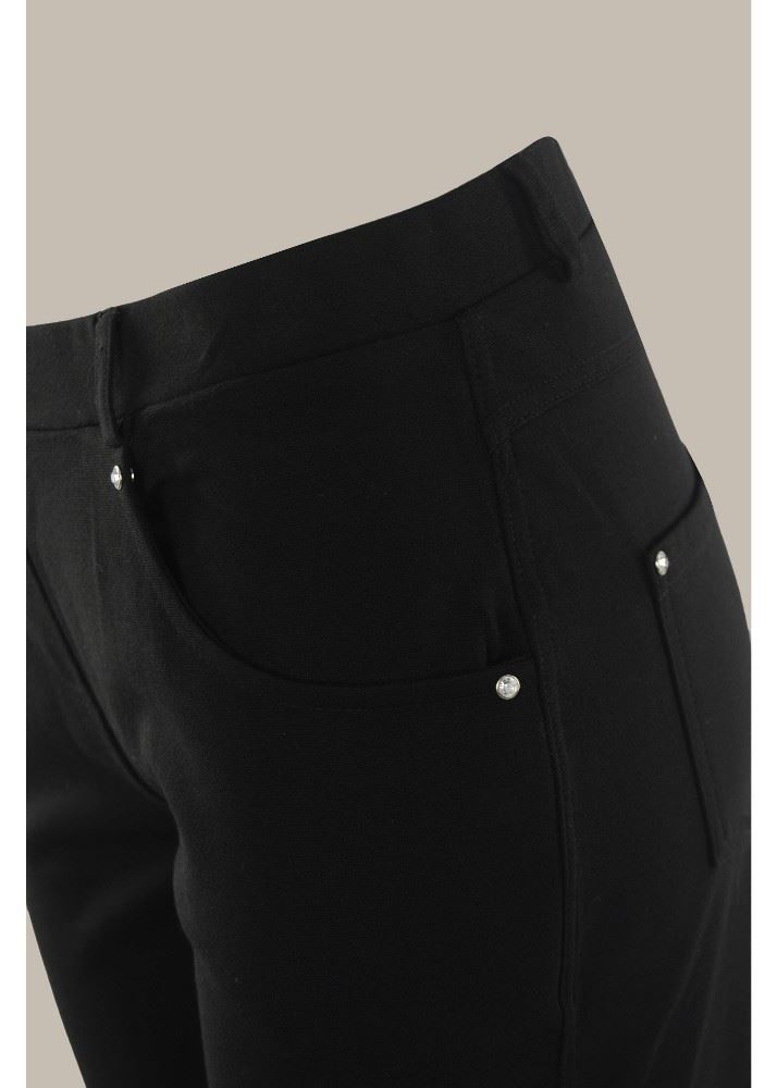Hajo Hose Jerseyhose im 5 Pocket Design schwarz 10094 