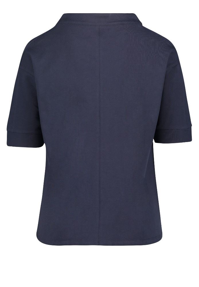 Betty Barclay Sweatshirt kurzarm Stehkragen weiß blau S22 24751286 