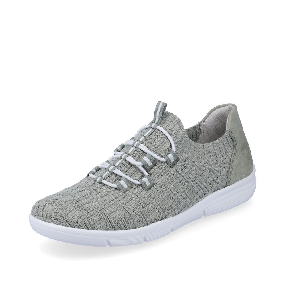 Rieker Antistress Damen Slipper Schlupfschuh Wechselfußbett Textil grün S13 L7463-52 