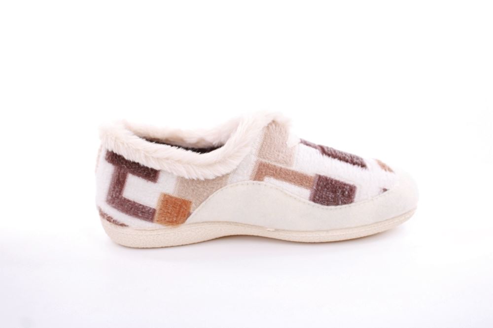 s`knöpfli Damen Hausschuh geschlossen weiß S22 L27995 38 | crudo marron | 