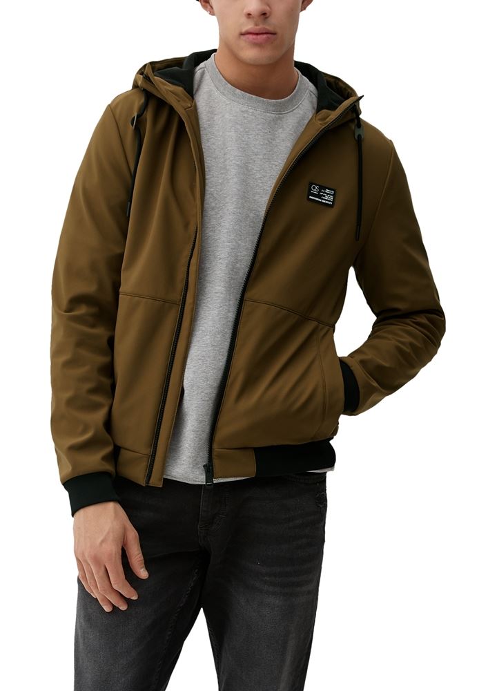 QS designed by Herren Outdoor-Jacke mit Paspeltaschen braun S13  2125485 