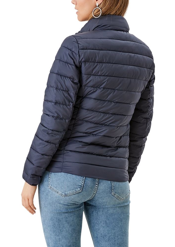 s.Oliver leichte  Damen Steppjacke Stehkragen blau schwarz S22  2116407 44 | 9999 GREY/BLACK | 