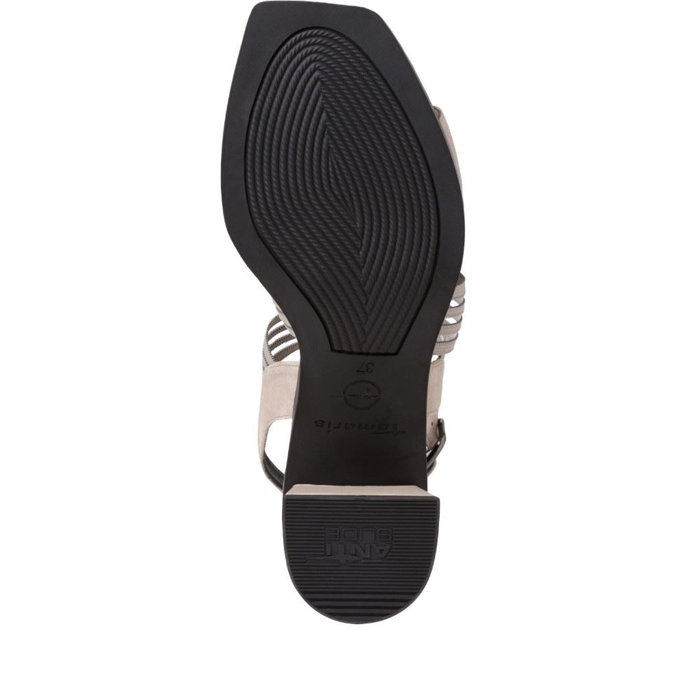 Tamaris Sandalette taupe TOUCHit Fussbett S12 1-1-28354-28 37 | 341 TAUPE | 
