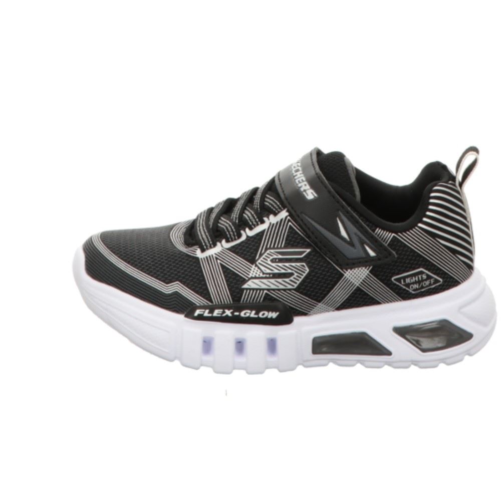 Skechers Lights Flex Glow - Sneaker schwarz und blau Blinker 90542L  