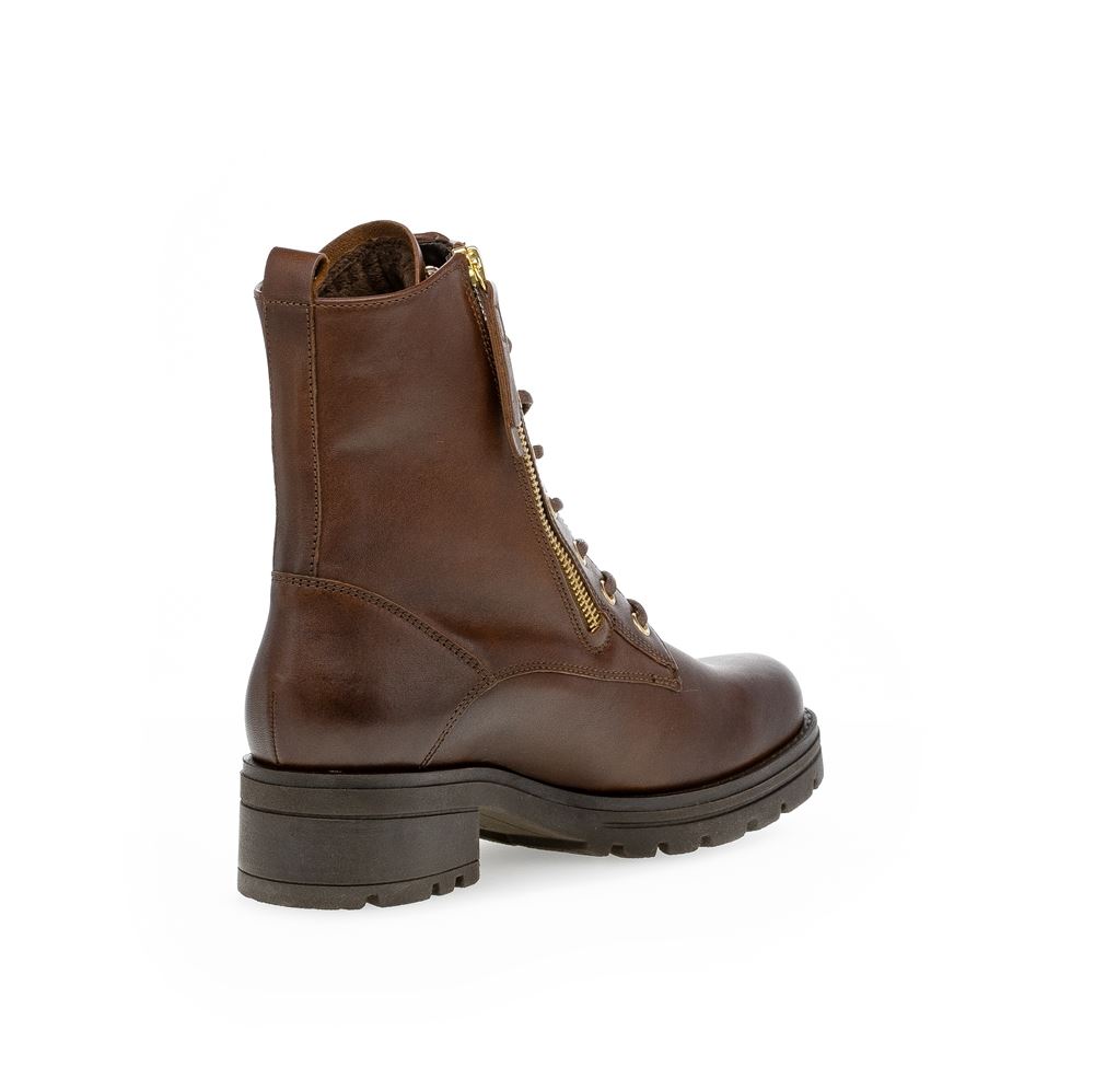 Gabor Biker Boots Leder Wechselfußbett braun S23 32.785.55 