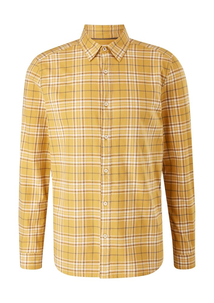 s.Oliver Hemd kariert Slim Stretchhemd gelb S21 2106433 XL | 15N4 yellow che | 