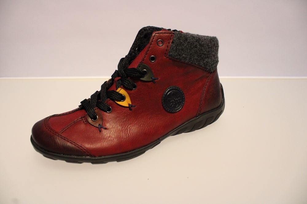 Rieker Schnürschuh  Wechselfußbett Reißverschluss L6513 