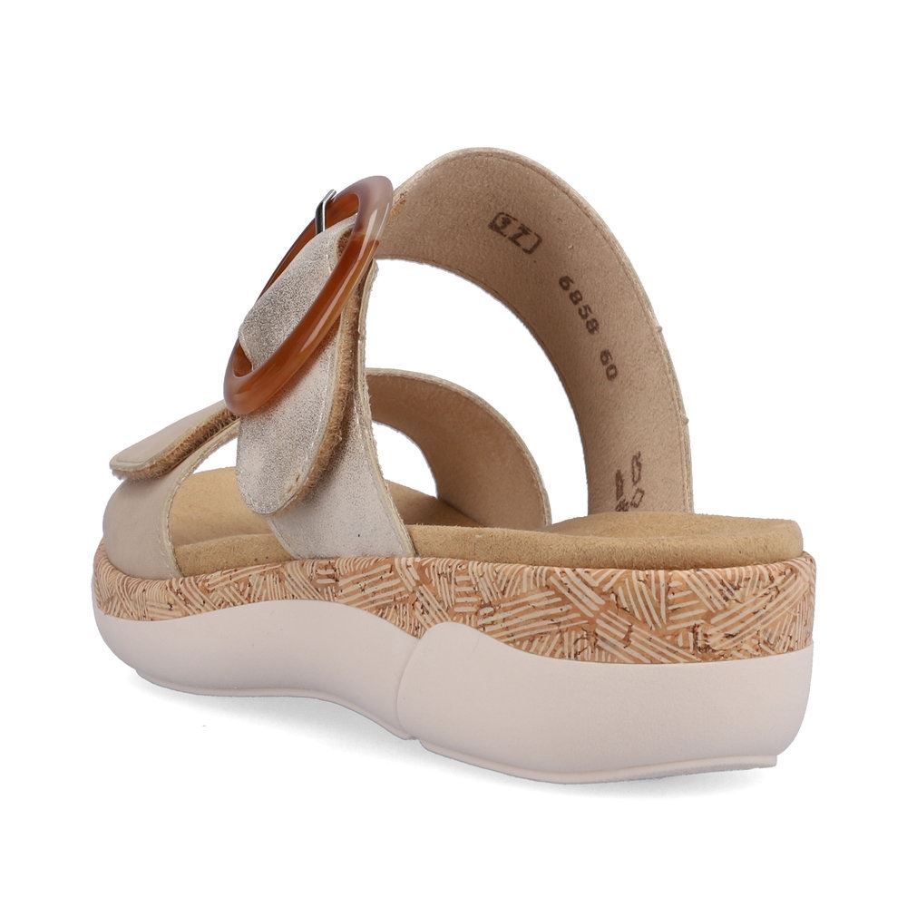 Remonte Damen Pantoletten champagner-beige S13  R6858-60 