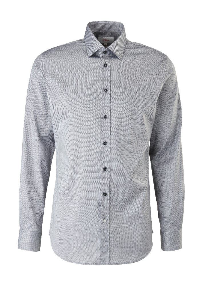 s.Oliver Hemd Langarm Slim Fit Kentkragen Manschetten schwarz S21 2107821 L | 9999 black | 