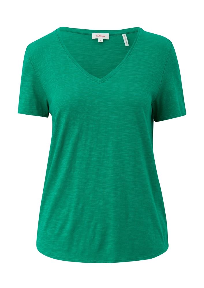 s.Oliver T-Shirt aus Viskosemix  weiss, blau, grün, pink, schwarz S13  2130696 