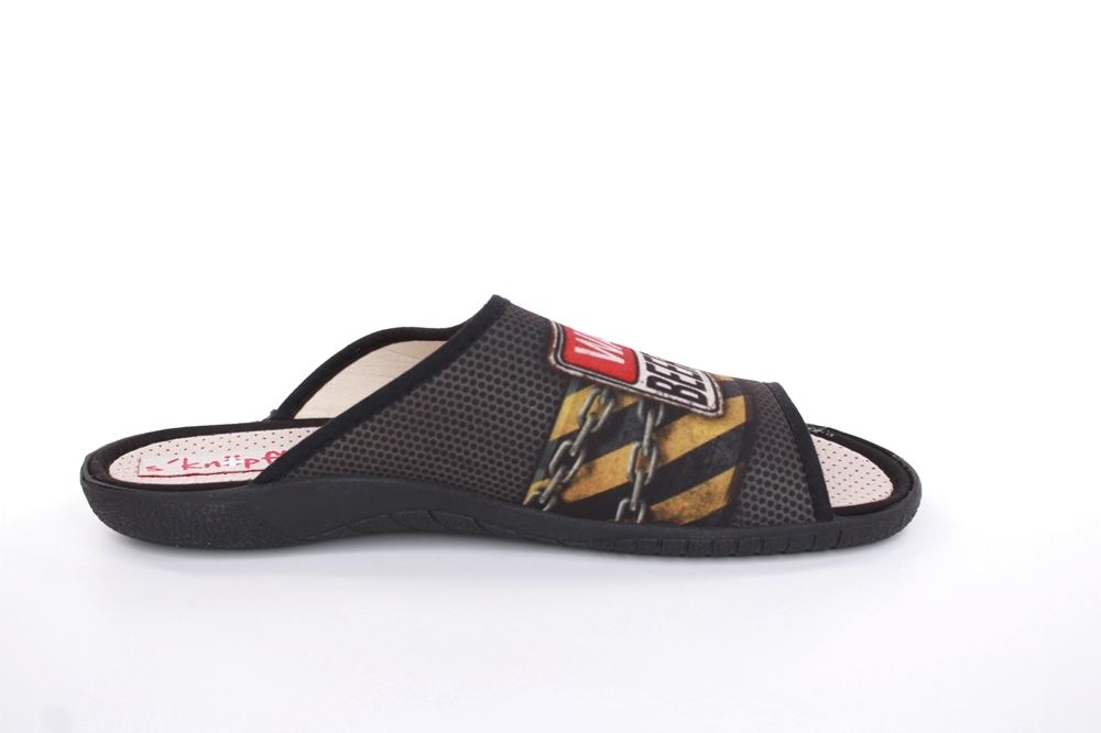 s`knöpli Herren Pantolette Hausschuh schwarz S13 AC10860 