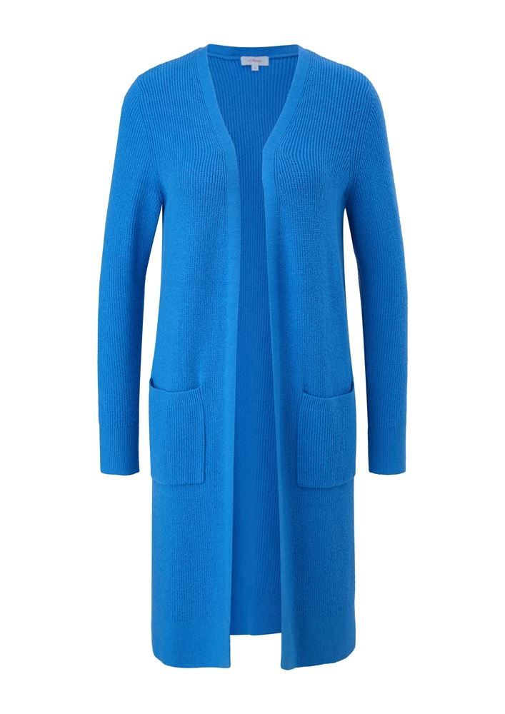 s.Oliver Cardigan mit Rippstruktur S22 blau 2125671 34 | 5547 BLUE | 