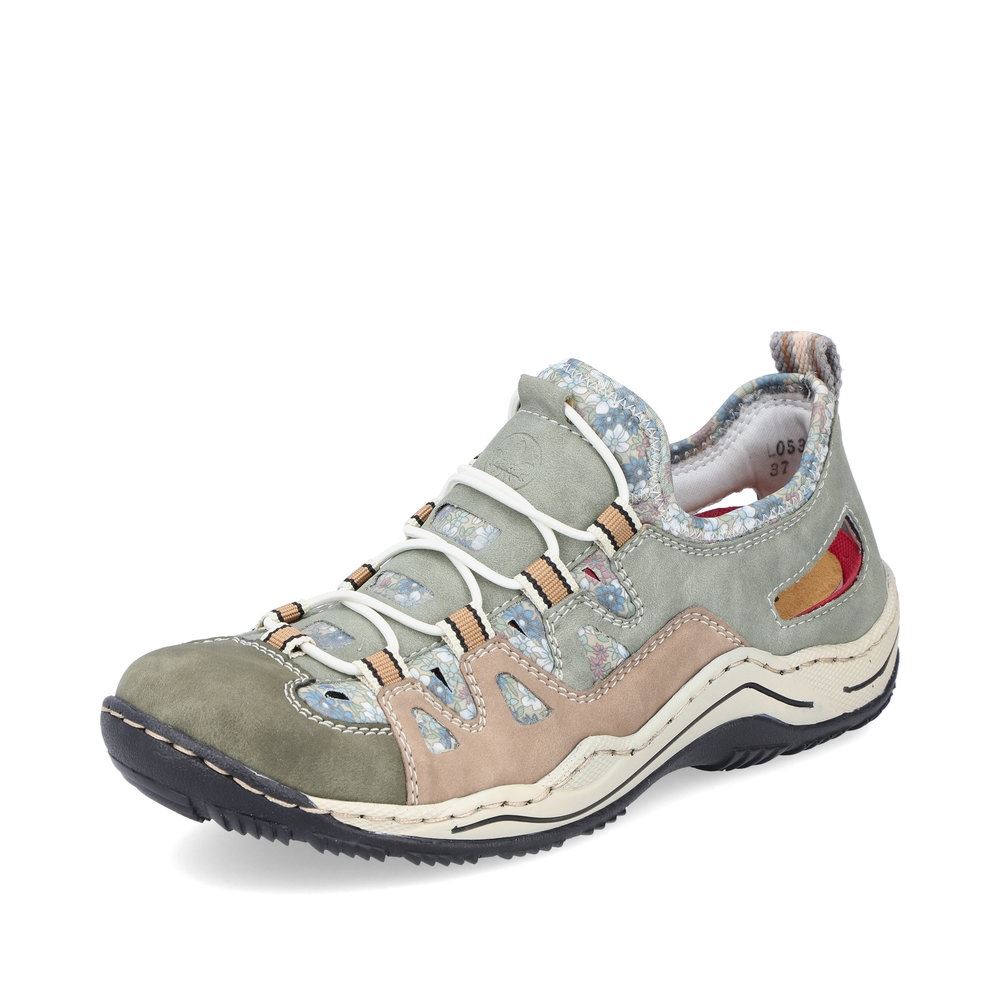 Rieker Antistress Damen Slipper Schlupfschuh sportlich Wechselfußbett grün S13  L0539-52 