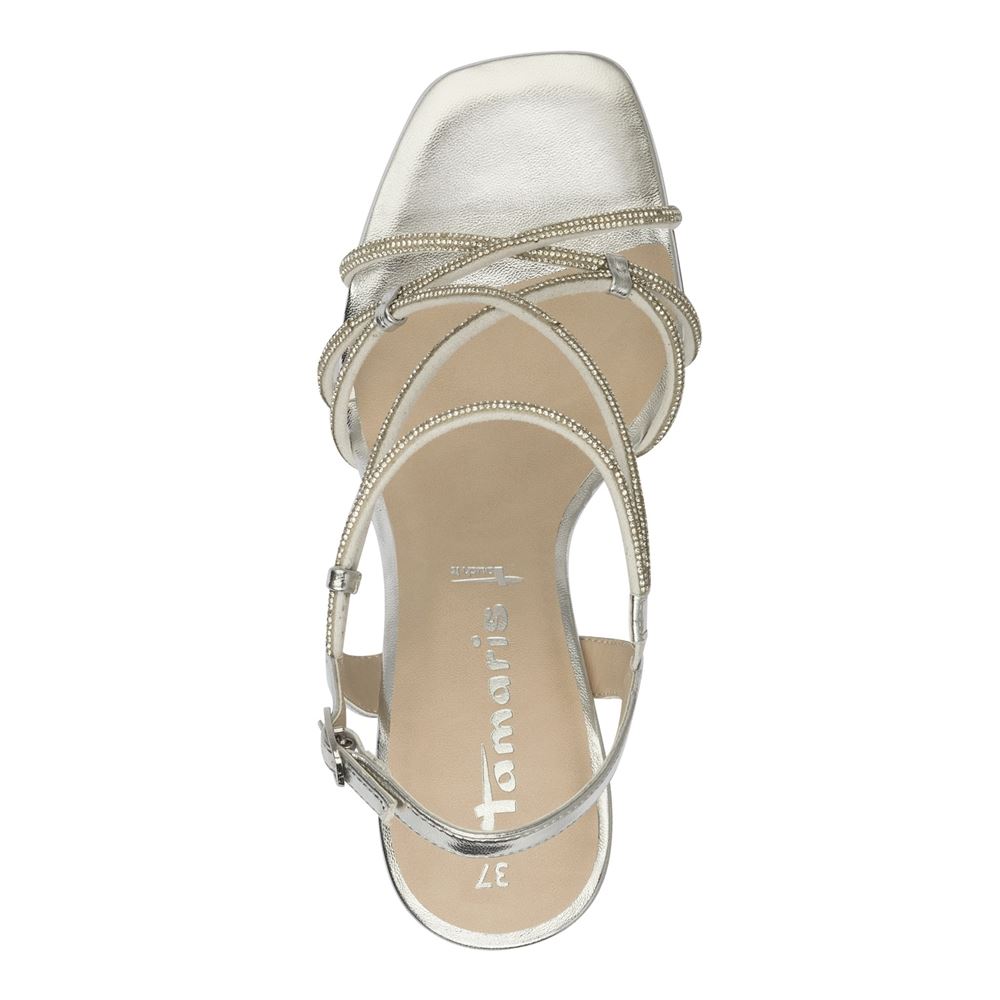 Tamaris Sandalette Riemchen grau S13  1-1-28332-20 