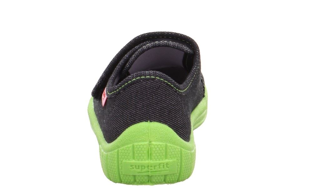 superfit Hausschuh BILL Schwarz Grün Dino 1-800278-0030 