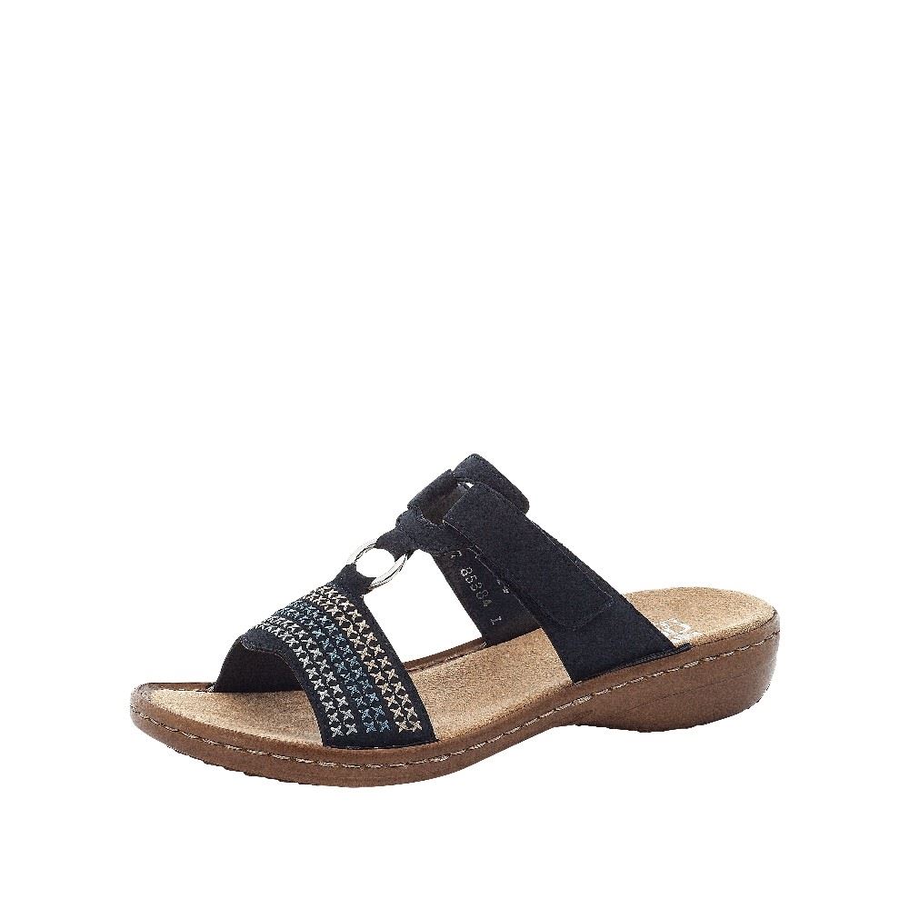 Rieker Antistress Damen Pantolette blau S12 608K8-14 42 | pazifik | E