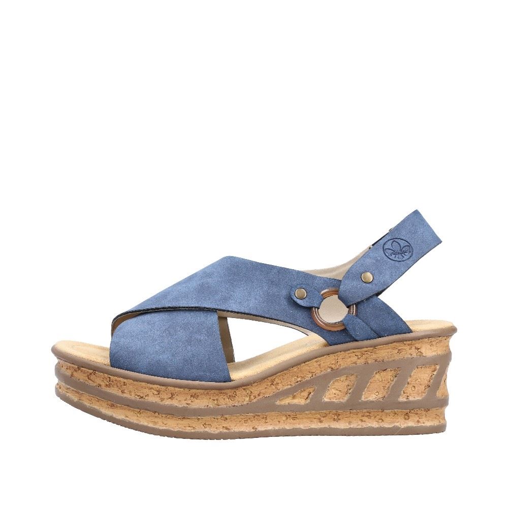 Rieker Sandale Sandalette blau S12 68184-14 