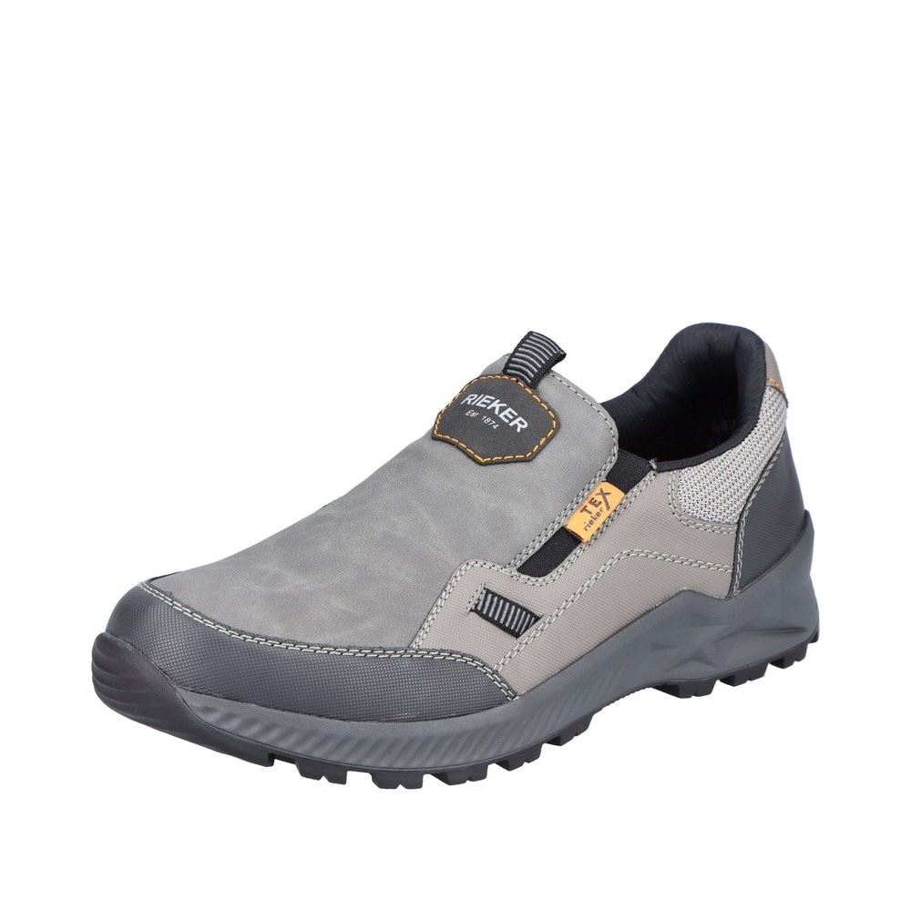 Rieker Antistress Herren Slipper Schlupfschuh TEX- Membran grau S22 B3252-90 40 | grigio/cenere/s | G