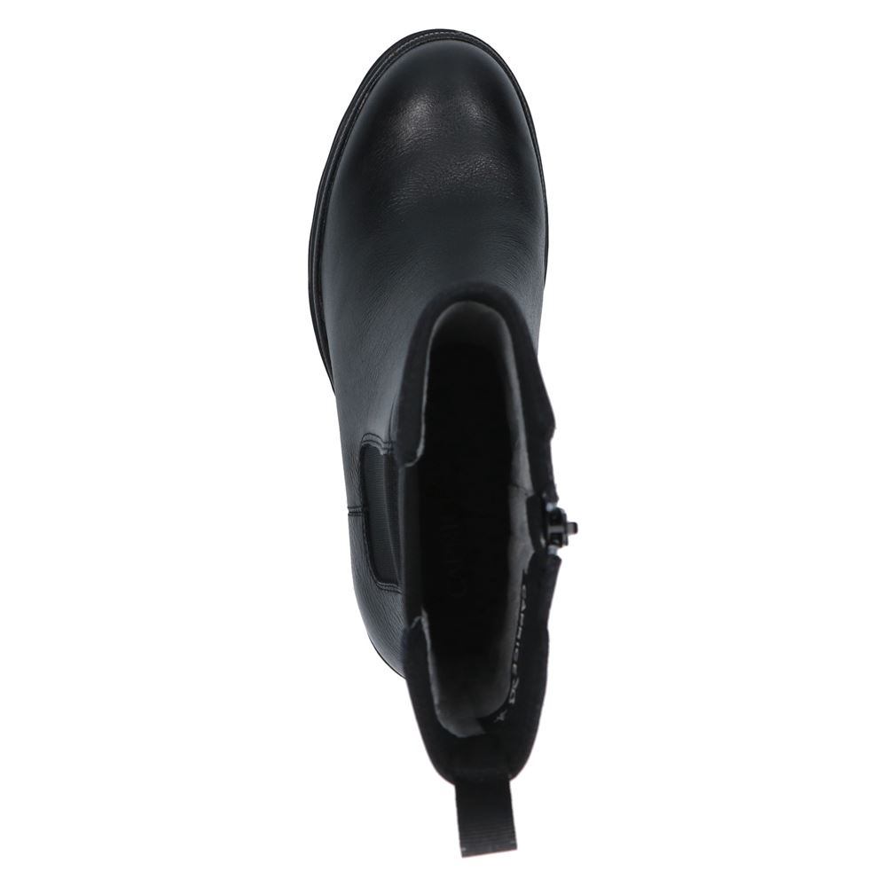 Caprice Stiefelette Leder Blockabsatz Wechselfußbett schwarz S22 9-9-25420-29 40 | 022 BLACK NAPPA | 