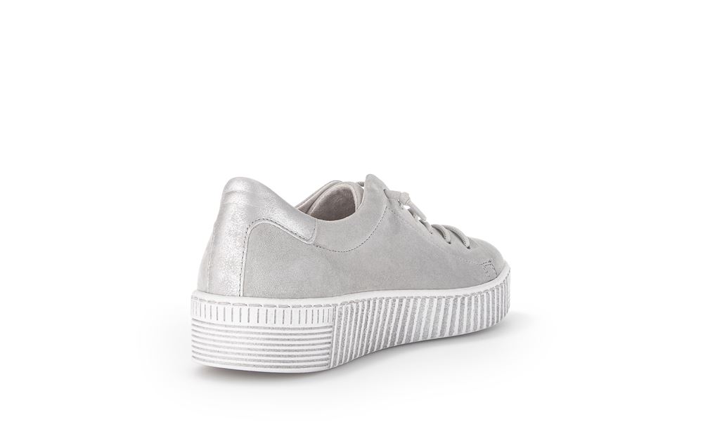 Gabor Sneaker low Rauleder Wechselfußbett grau S13  23.331.19 