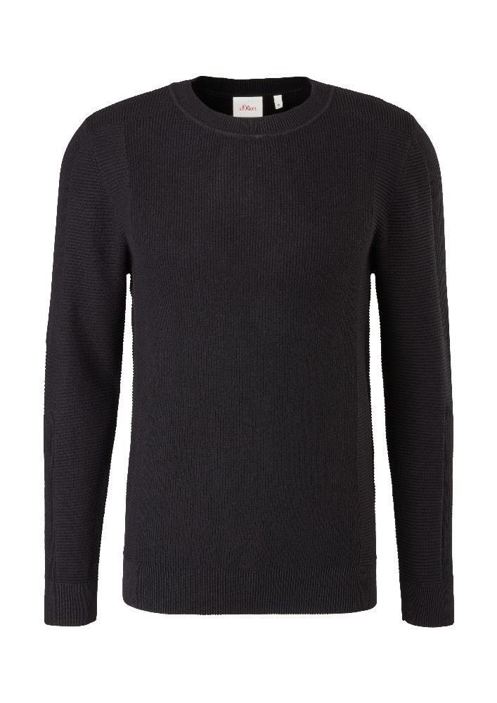 s.Oliver Pullover Strick Rippbündchen schwarz S21 2105996 XXL | 9999 black | 