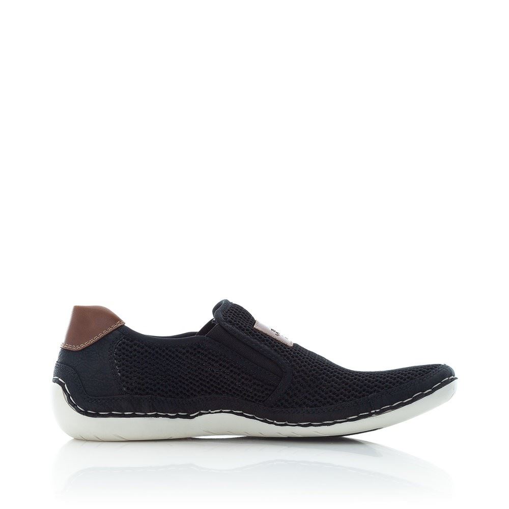 Rieker Slipper Textil Memosoft Gummizug schwarz 07556-00 