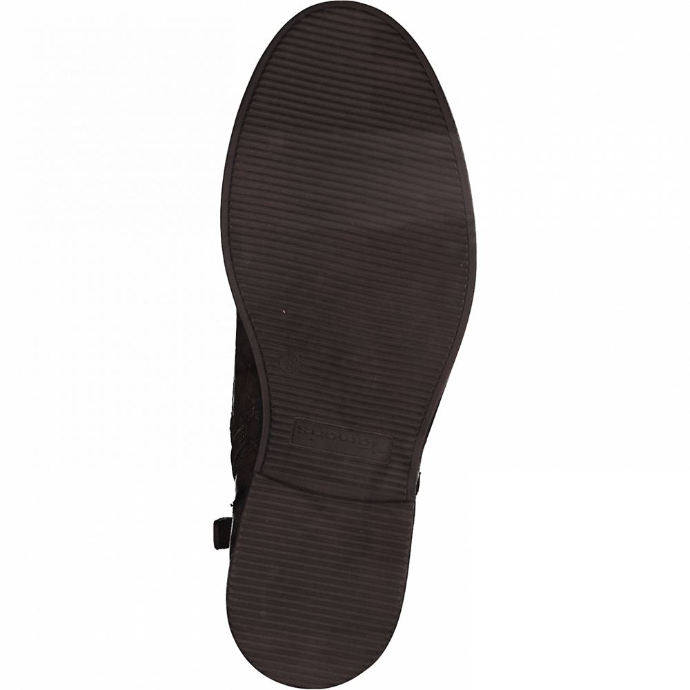 Tamaris Schnürboot Schnürstiefelette Kroko- Optik Leder braun S21 1-1-25217-27 38 | 354 MUSCAT CROC | 