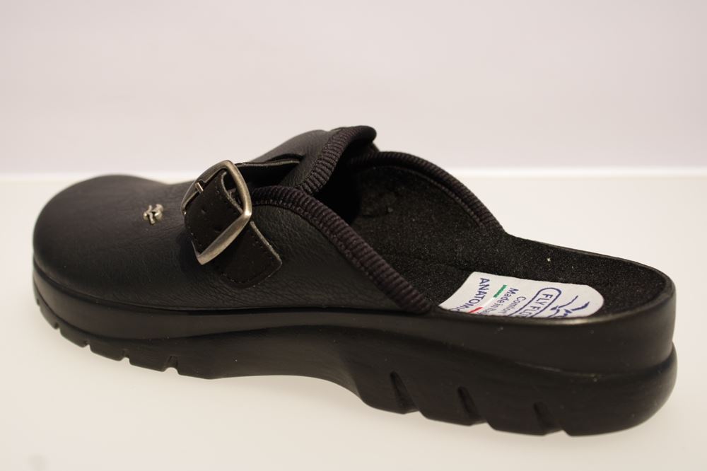 Fly Flot Hausschuh Hauspantolette schwarz 882186 39 | schwarz | 