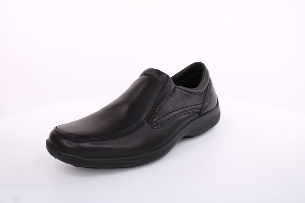 Imac Herren Slipper Schlupfschuh Leder klassisch schwarz S13 350600 