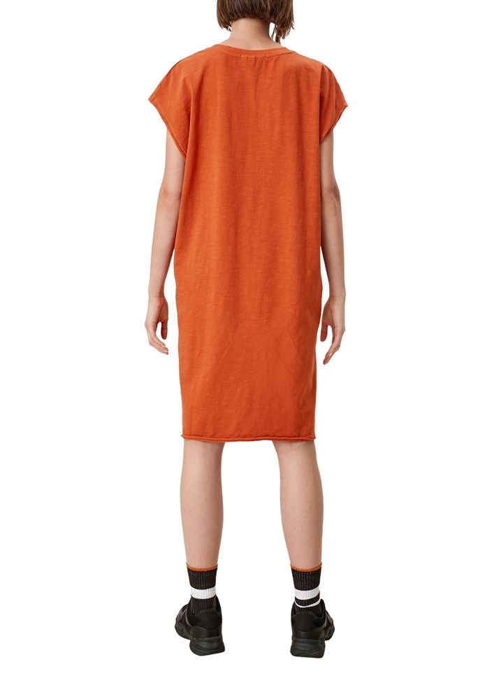 QS designed by Jerseykleid oversized Brusttasche orange, schwarz S12 2112905 XS | 9999 black | 