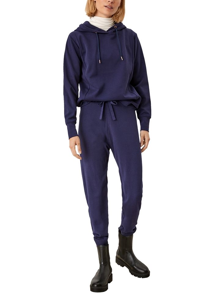 s.Oliver Hose Joggpants  Leggings Feinstrick blau S21 2110536 36 | 5694 Midnight B | 