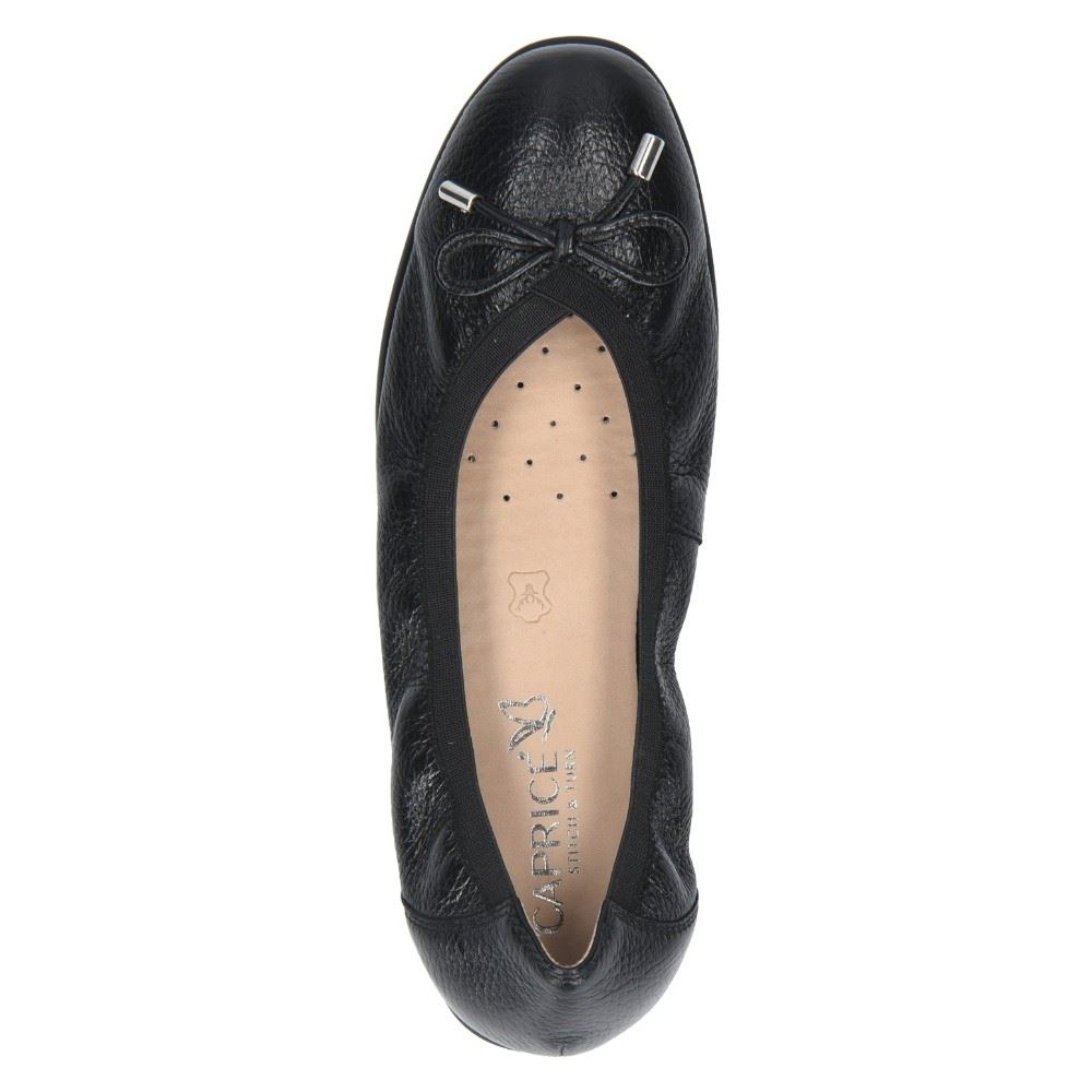 Caprice superweicher Bequem Ballerina Leder schwarz 9-9-22165-24 