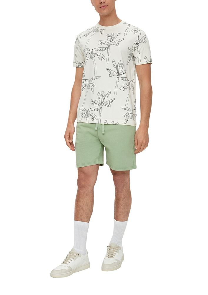 QS designed by Herren Sweatshorts aus Baumwolle grün S13  2131607 