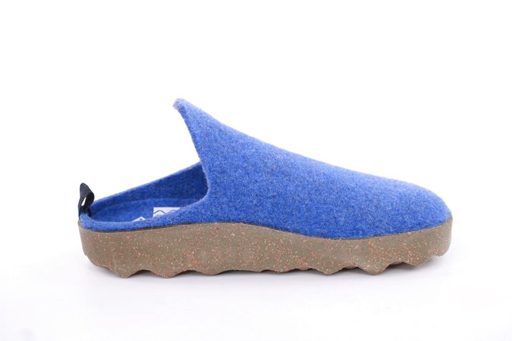 ASPORTUGUESAS Damen Pantolette Wolle Kork vegan Nachhaltig blau S22 P018023052 