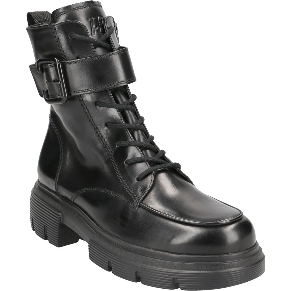 Paul Green Schnürbootie Glattleder Riegel schwarz S21 9879-009 5,5 | black | 