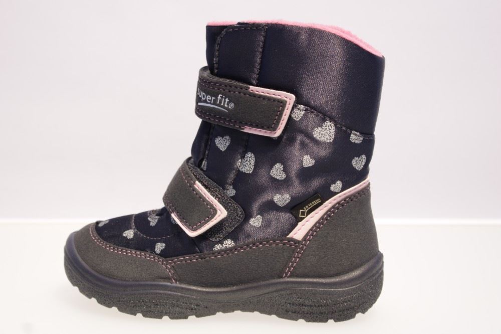Superfit Stiefel GoreTex wasserdicht warm blau rosa Klettverschluss  3-09091-80 