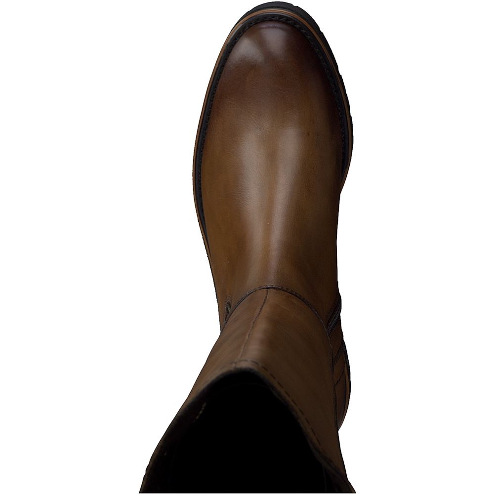 MARCO TOZZI Stiefel Langschaft Leder  braun S22  2-2-25608-29 39 | 306 COGNAC | 