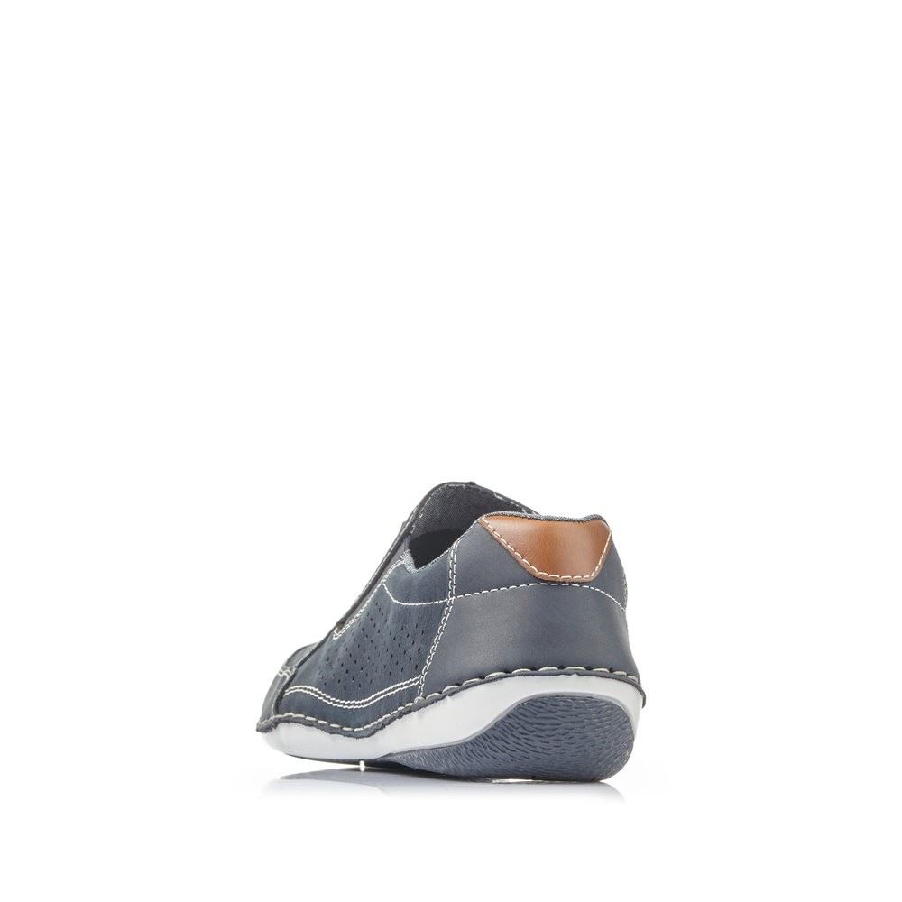 Rieker Slipper Gummizug blau B9255-14 