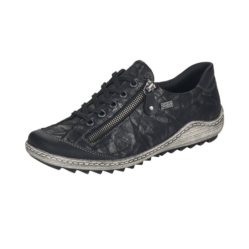 Remonte Halbschuh Sneaker Reißverschluss Tex - Membran schwarz kombi R1402-05 