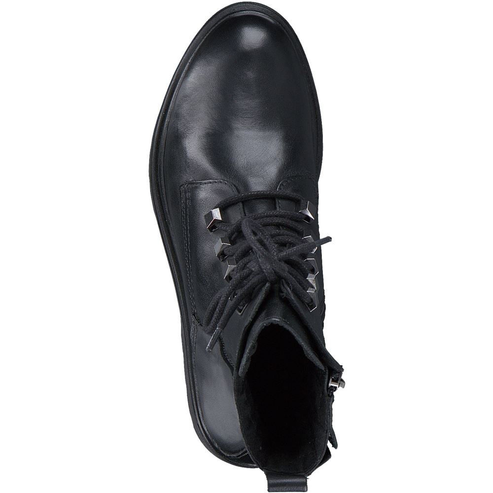 MARCO TOZZI Schnürboots Schnürstiefelette Leder schwarz S22 2-2-25276-29 