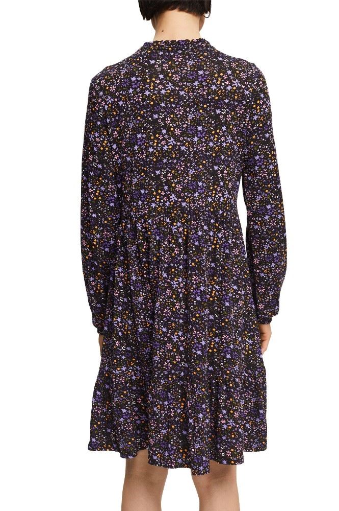 EDC Kleid gemustert LENZING ECOVERO schwarz S22 992CC1E306 M | C003 BLACK 3 | 