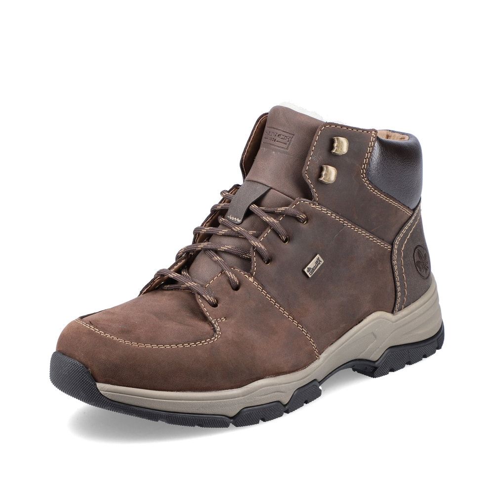 Rieker Antistress Herren Schnürboot Schnürschuh Lammwolle Leder TEX- Membran braun S21 F4332-26 40 | cigar/kastanie/ | G