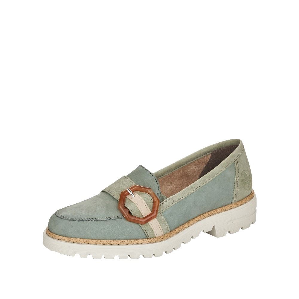 Rieker Antistress Damen Slipper Loafer grün S12 54864-52 