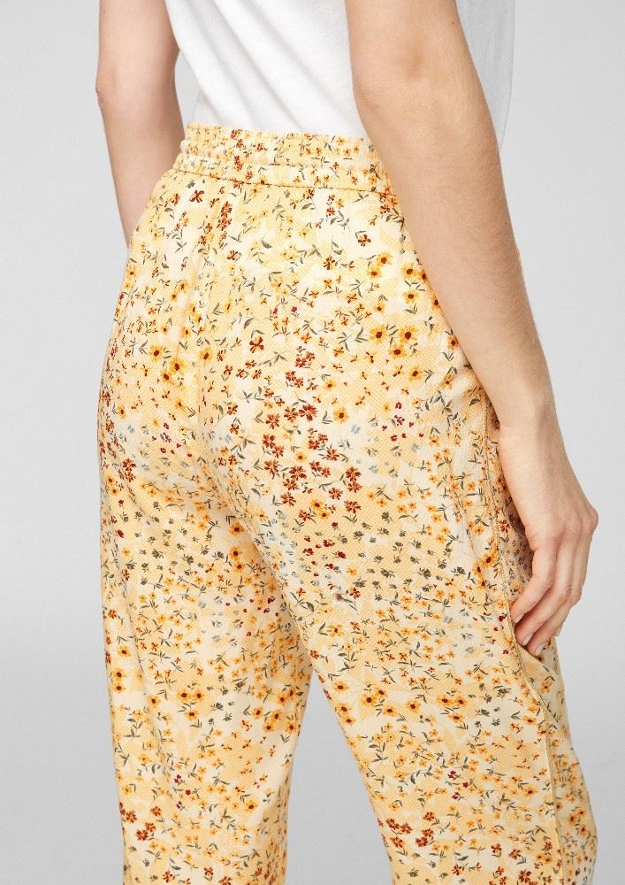 s.Oliver Jogpants Hose bedruckt gelb  2101128 34 | 10A5 Sunlight Y | 